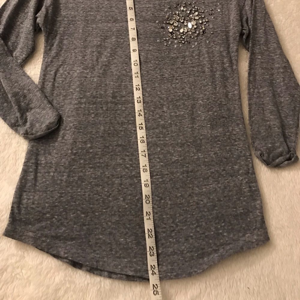 : : J Crew 3/4 sleeve t shirt blouse with jewel detail : : - Picture 11 of 11